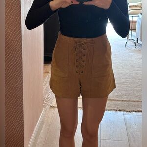 Fifth & Mode Brown Suede Shorts